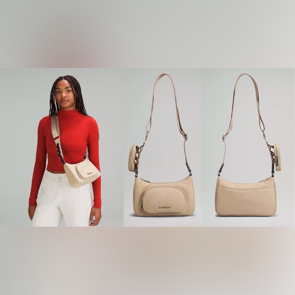 Rare! New with Tags!!! Lululemon Crossbody with Nano Pouch 2L Beige Neutral Tan - Picture 7 of 17